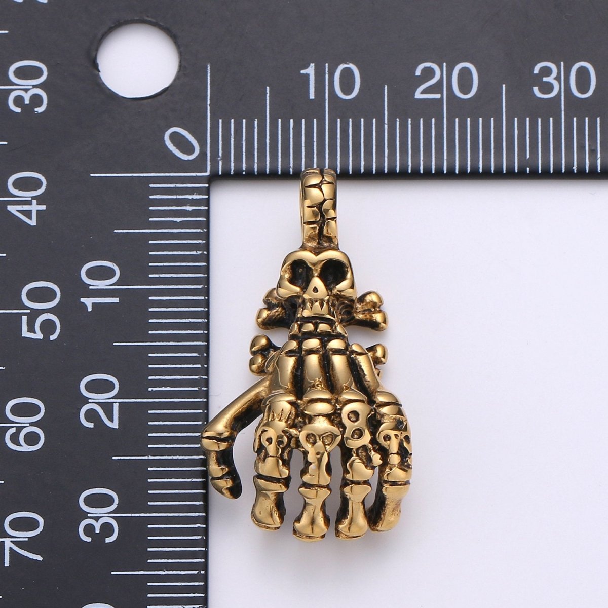 Gold Skeleton Hand Charm Zombie Hand Charm Silver Halloween Charm Tibetan Silver Charms For Men Jewelry Making in Stailness Steel Finding J-793, J-795
