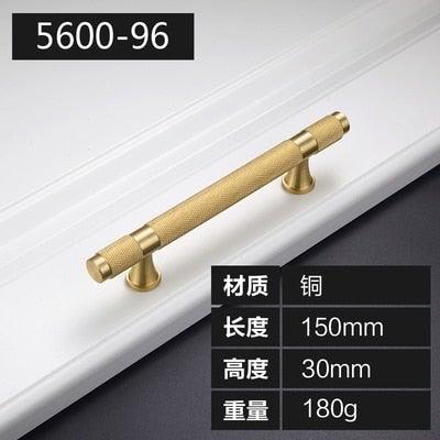 Golden Brass Knurled Textured Simple Kitchen Cabinet handle And Handles Drawer Pulls Bedroom Door Knobs Cupboard Bathroom Door Handles Brushed Brass Pulls For Cabinets