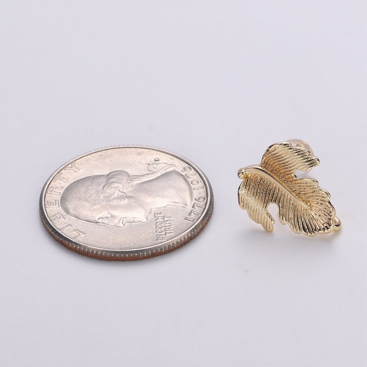 Golden Leaf Gold Filled Studs L-015