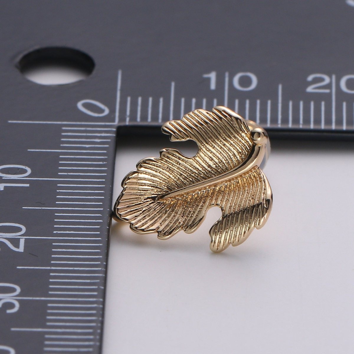 Golden Leaf Gold Filled Studs L-015