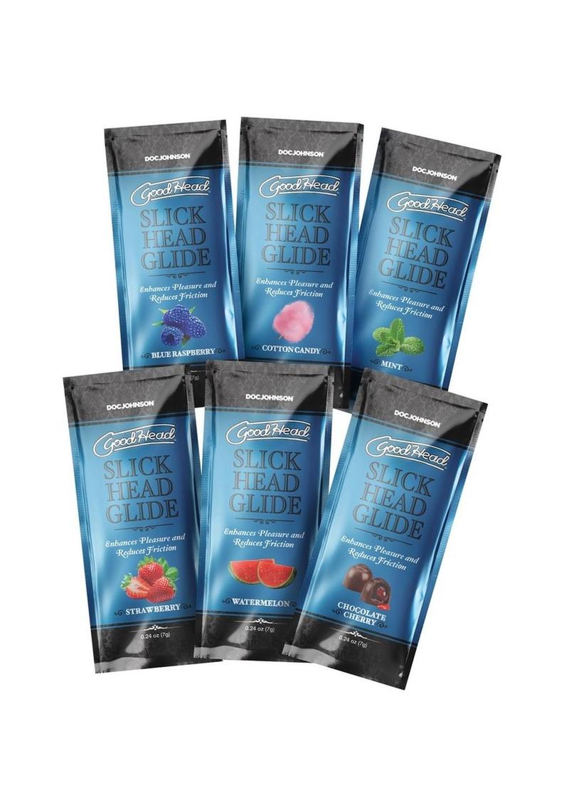 Doc Johnson GoodHead Slick Head Glide Assorted Flavors Pack