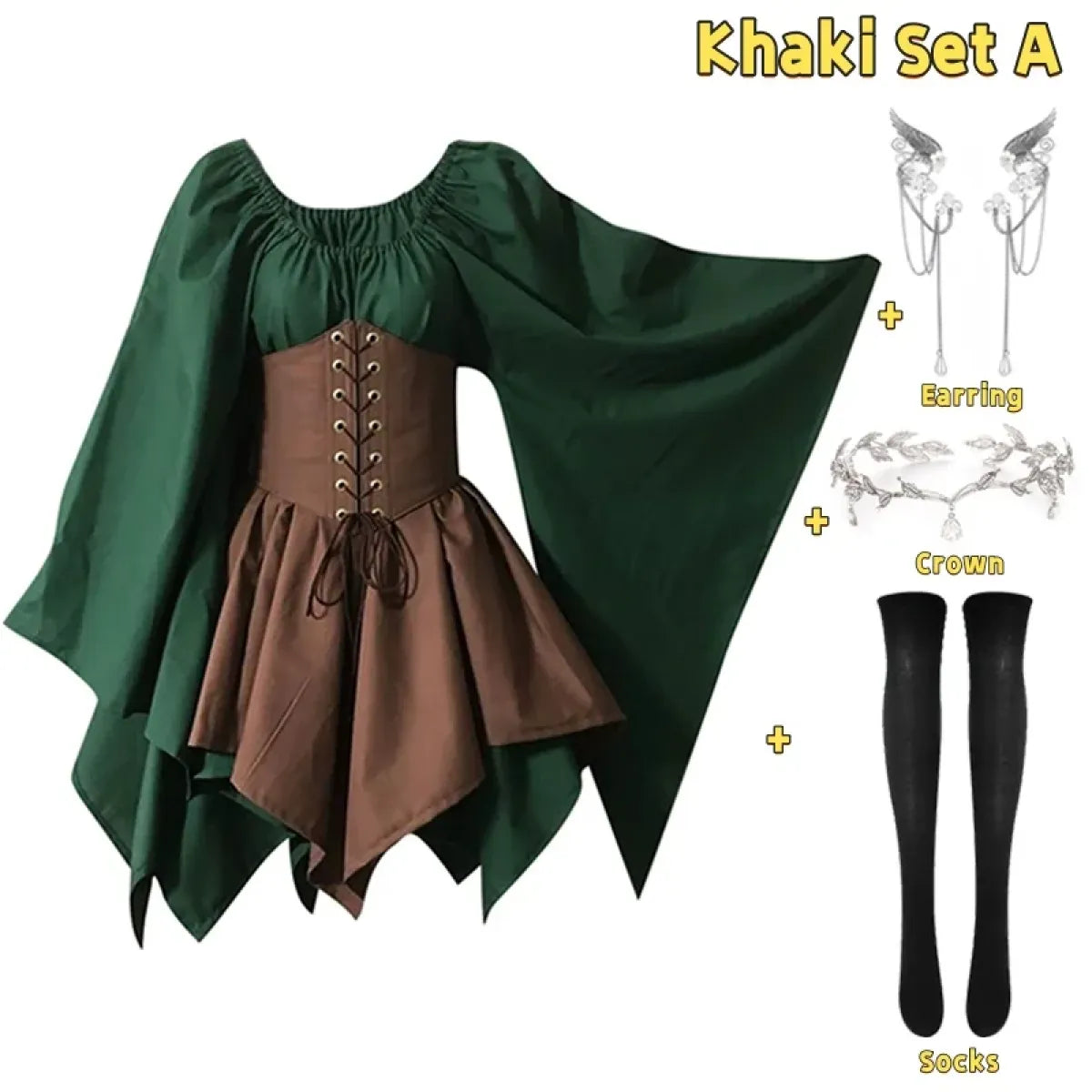 Gothic Elf Corset Dress β Medieval Fairy Lolita Cosplay