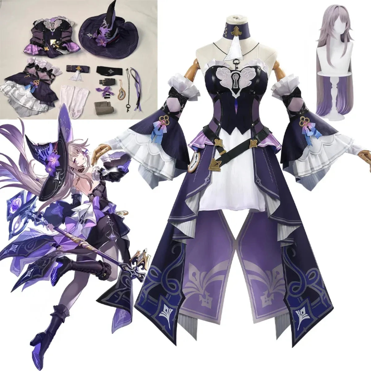 Gothic Herta Cosplay Dress β Fantasy Witch Lolita Costume Set