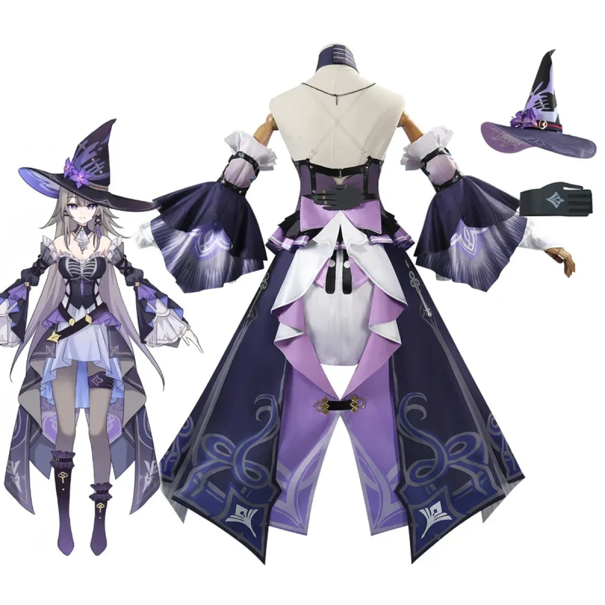 Gothic Herta Cosplay Dress β Fantasy Witch Lolita Costume Set