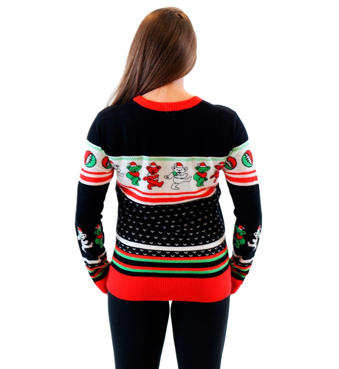 Grateful Dead Dancing Bears Ugly Christmas Sweater