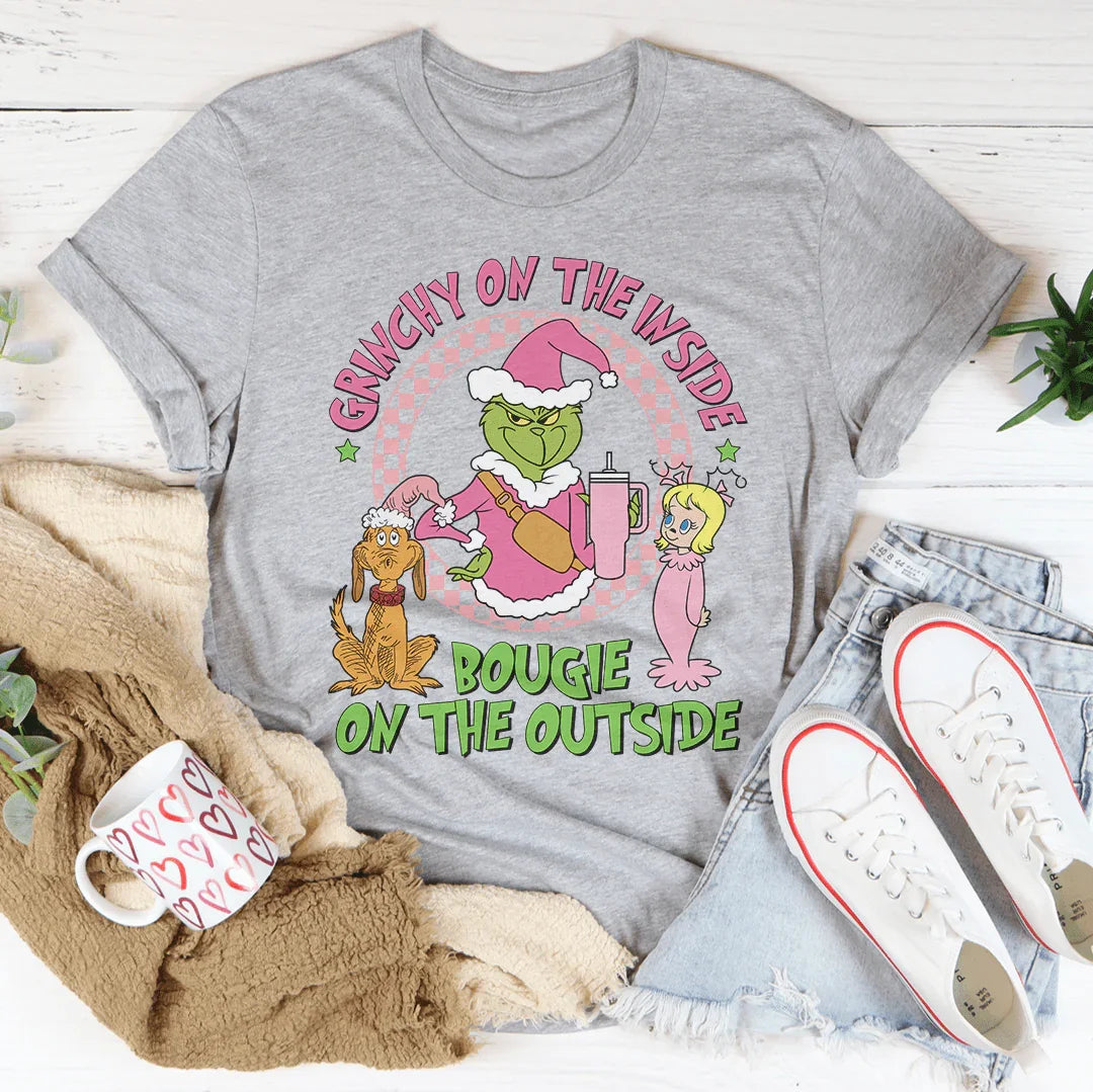 Grinchy On The Inside Bougie On The Outside Tee