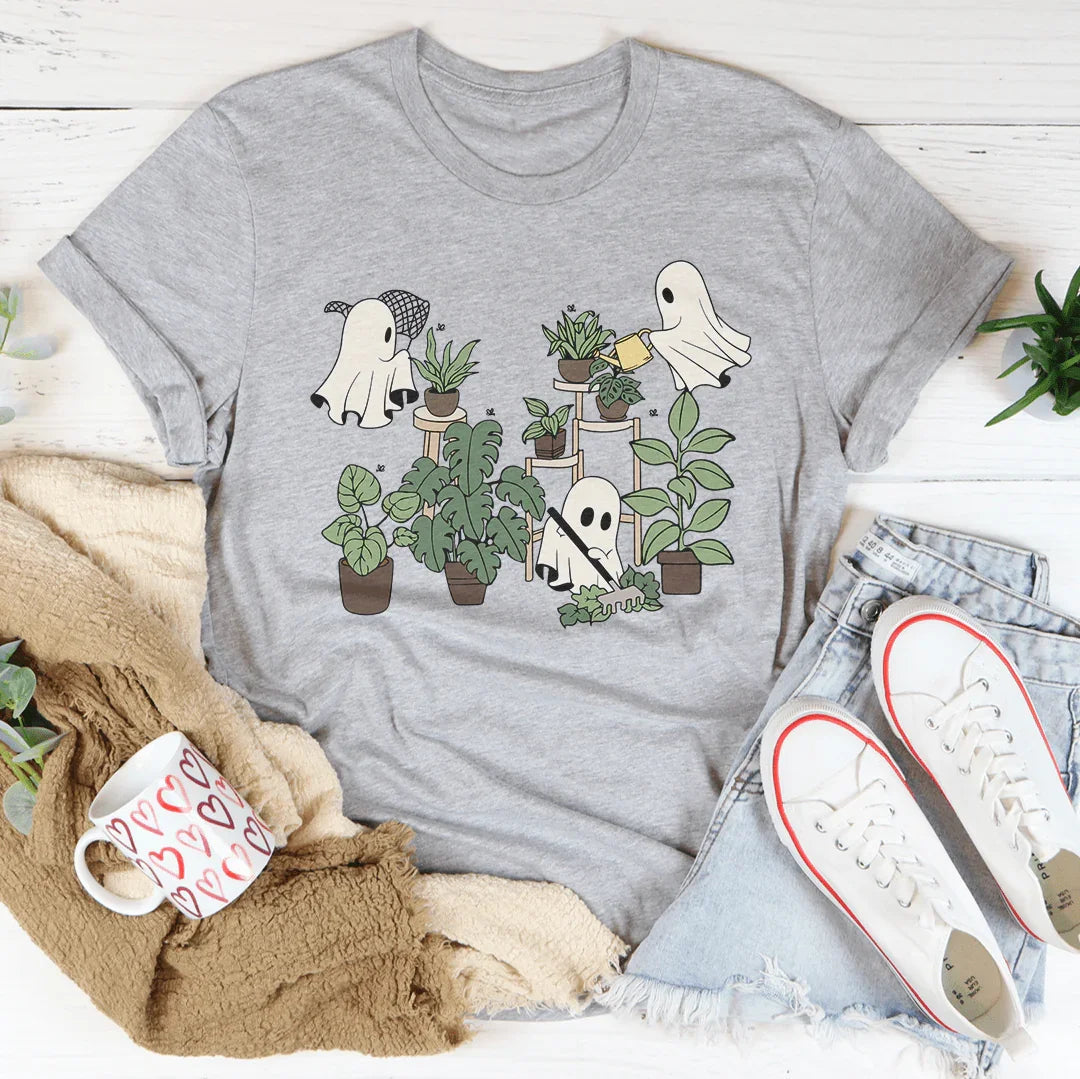 Halloween Ghost Plant Lover Tee