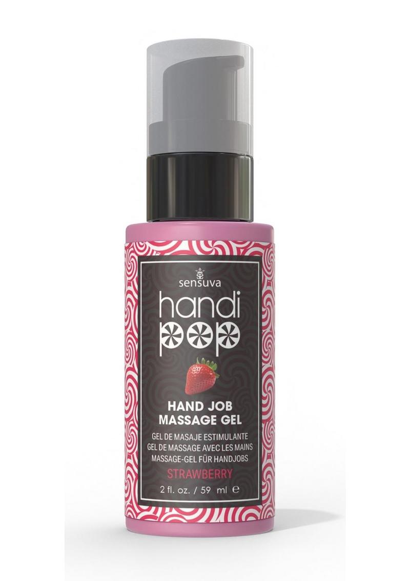 HandiPop Strawberry Hand Job Massage Gel - Edible And Stimulating