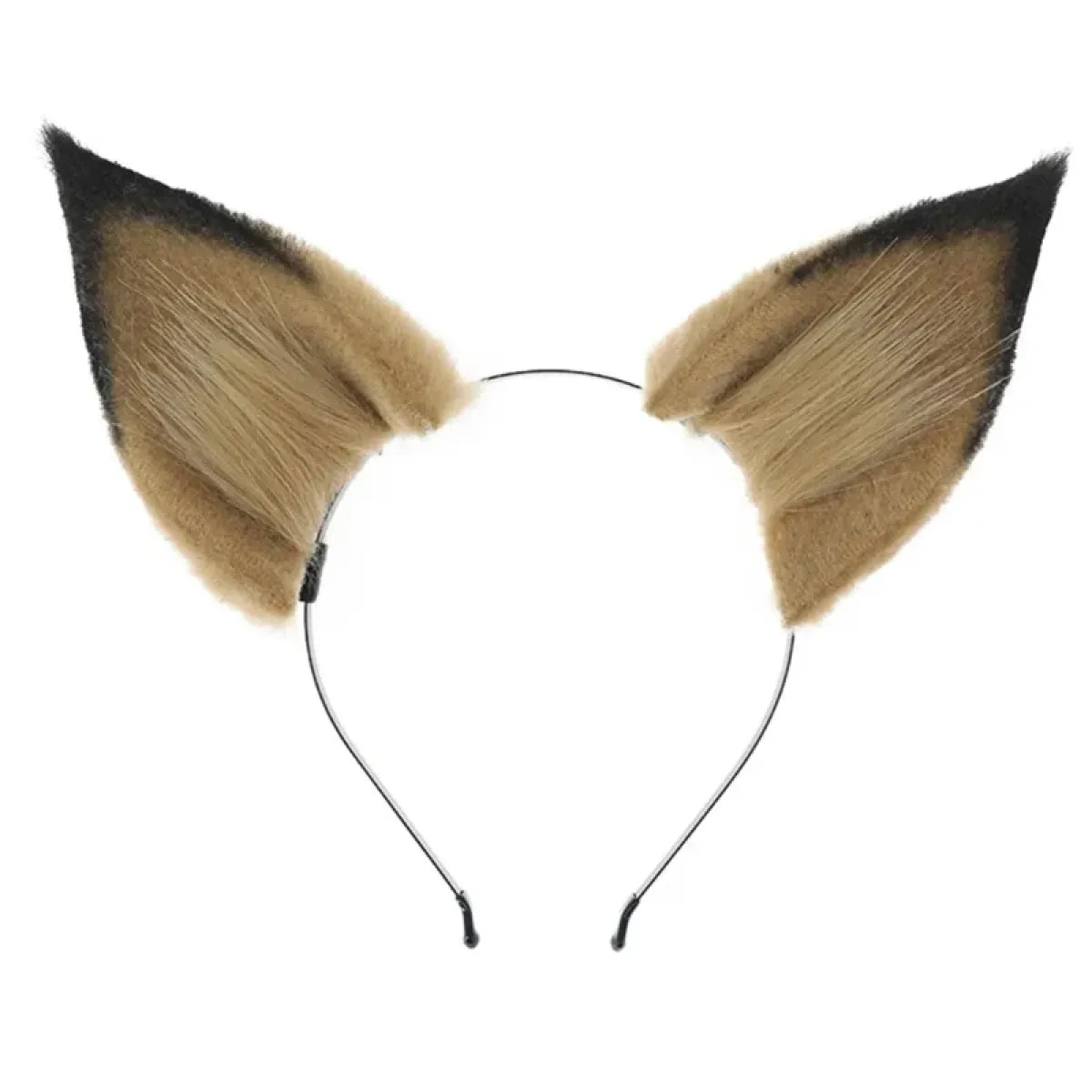 Handmade Cat Faux Fur Ears Headband - Fluffy Plush Animal Hair Hoop