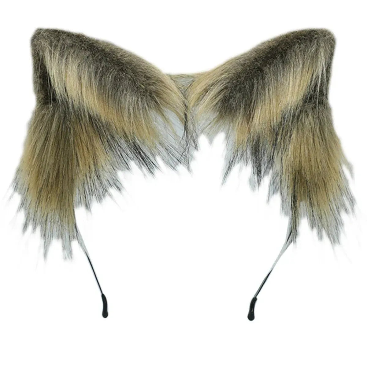 Handmade Cat Faux Fur Ears Headband - Fluffy Plush Animal Hair Hoop