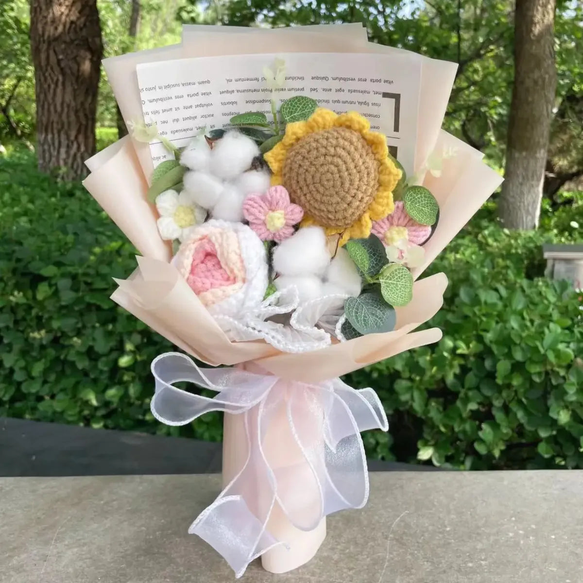 Handmade Crochet Flower Bouquet – Gift for Weddings & Graduations