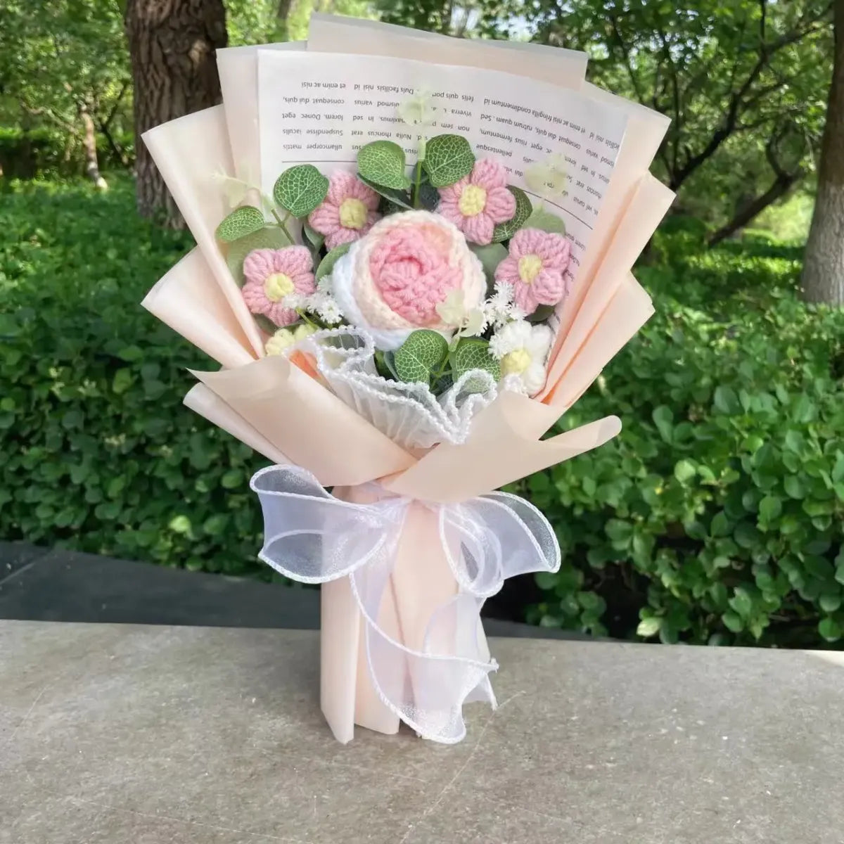 Handmade Crochet Flower Bouquet – Gift for Weddings & Graduations