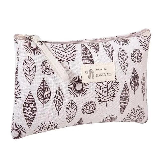 Handmade Retro Pencil Case Large Capacity Stationary Case Cool Stylish Printed Pouch For Office