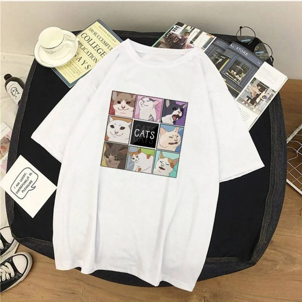 Harajuku Cat Shirt