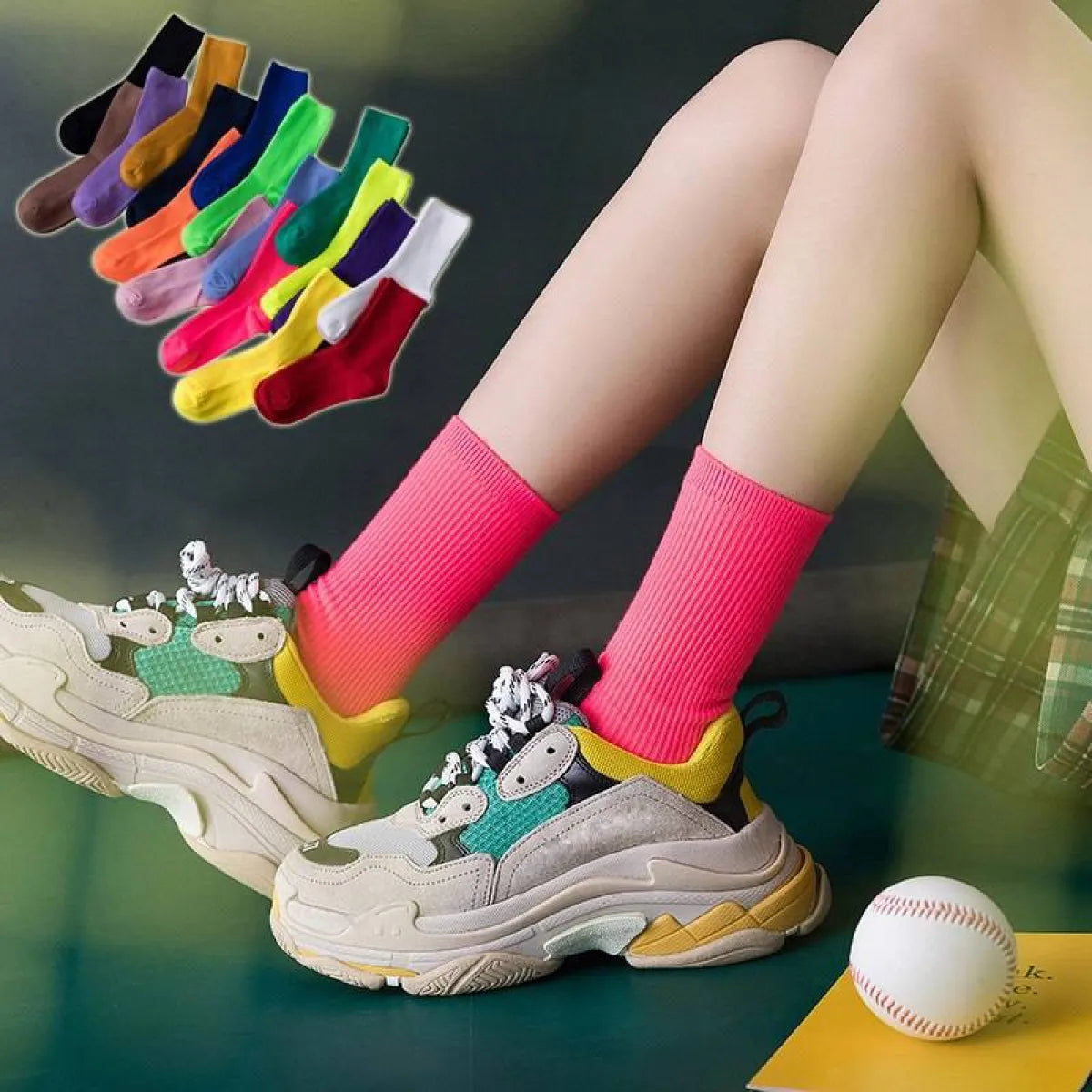 Harajuku Fluorescent Socks