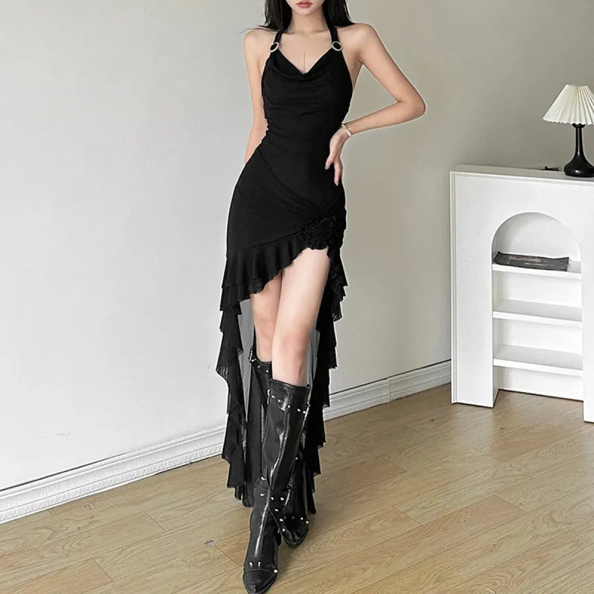 Harajuku Irregular Ruffle Dress