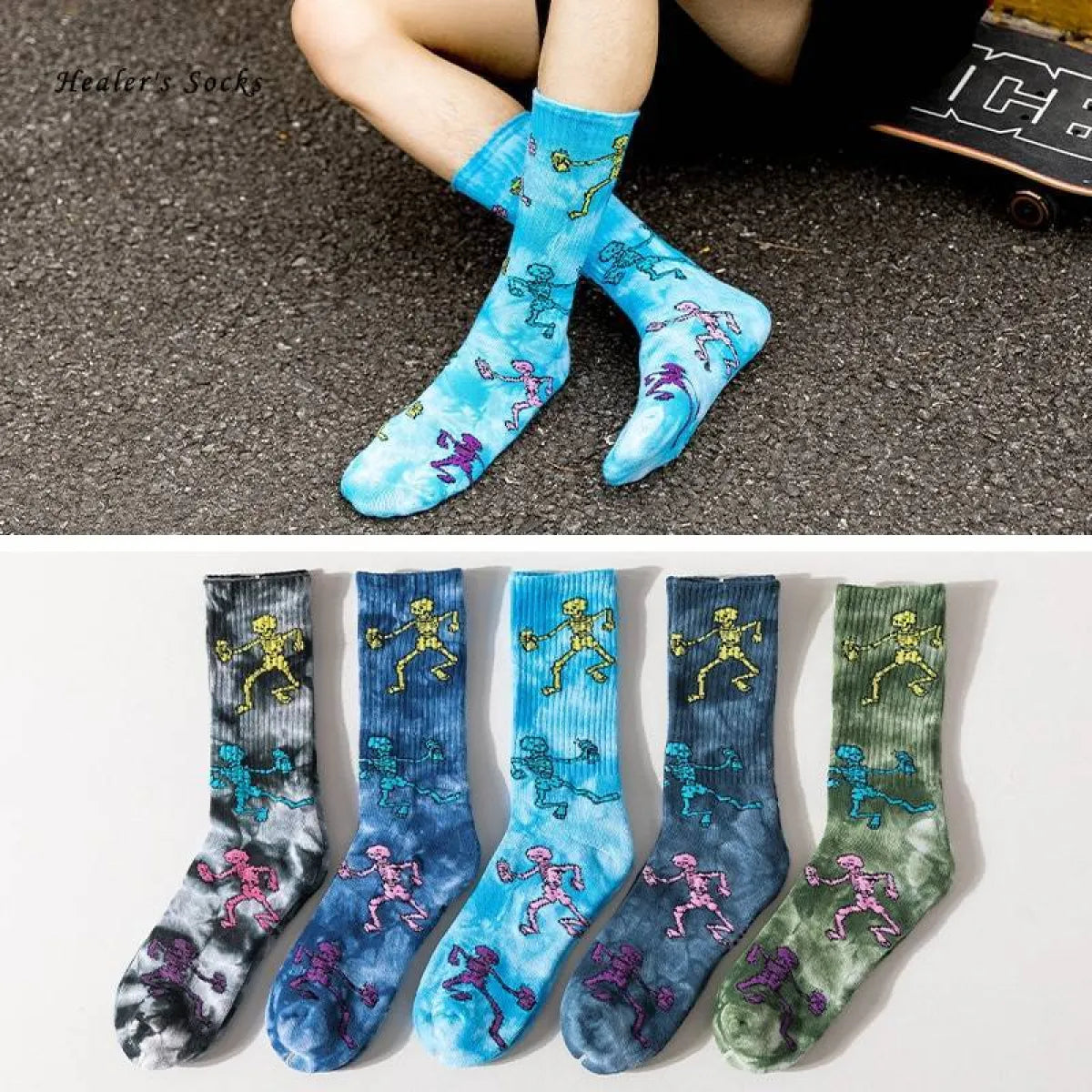 Skeleton Harajuku Socks