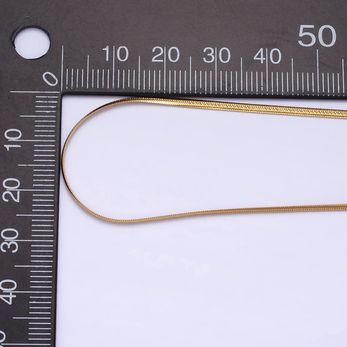 Herringbone Necklace in Gold Stainless Steel Snake Chain 17.75 inch Dainty Ready to Wear Chain for Minimalist Jewelry | WA-1548 WA-1549 Clearance Pricing