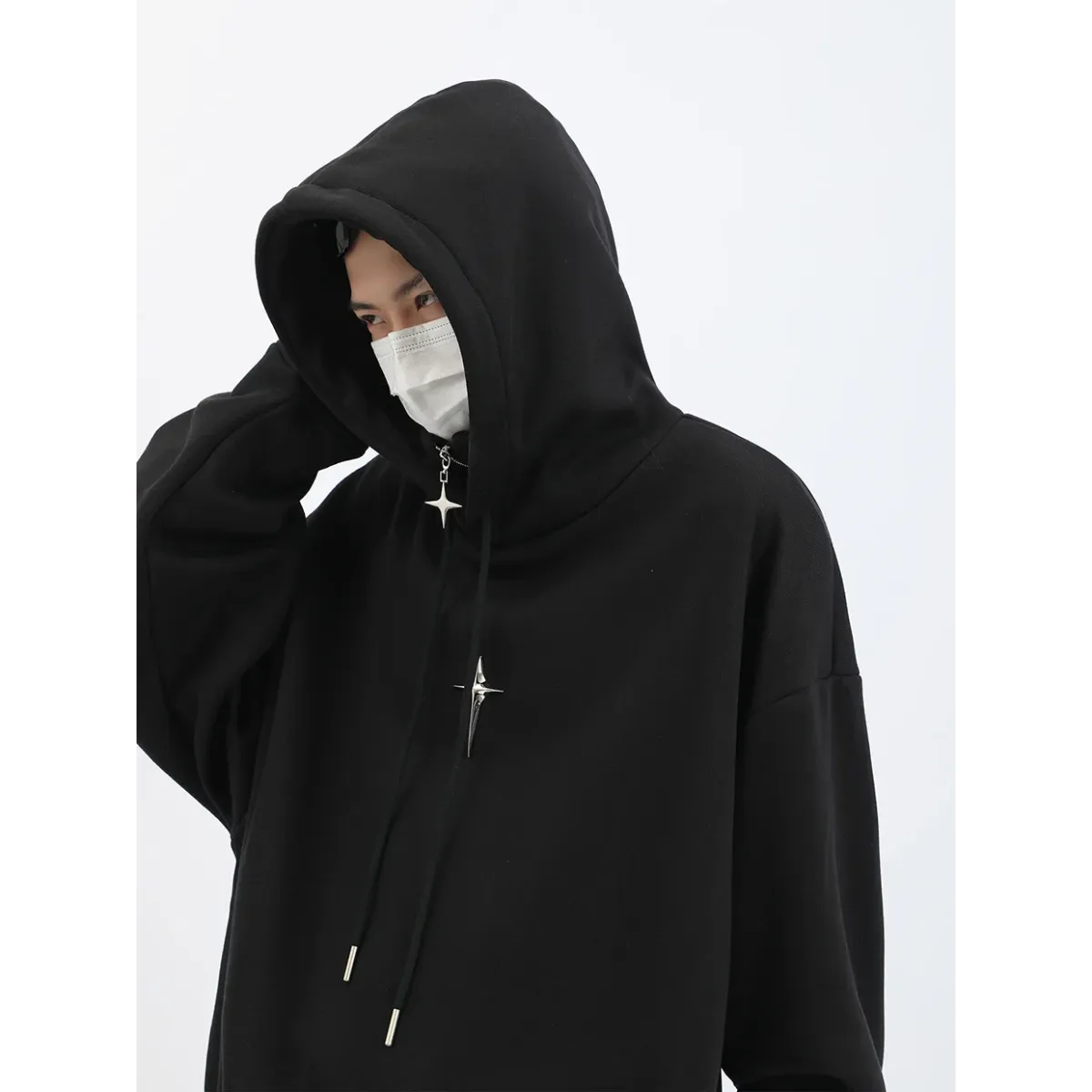 Harajuku High Neck Hoodie