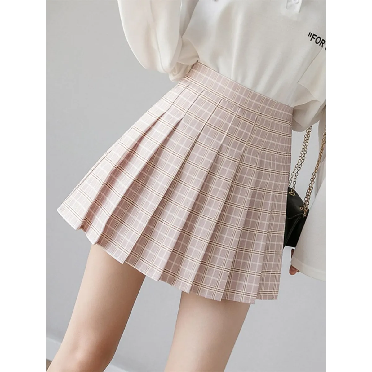 High Waist Pleated A-line Skorts