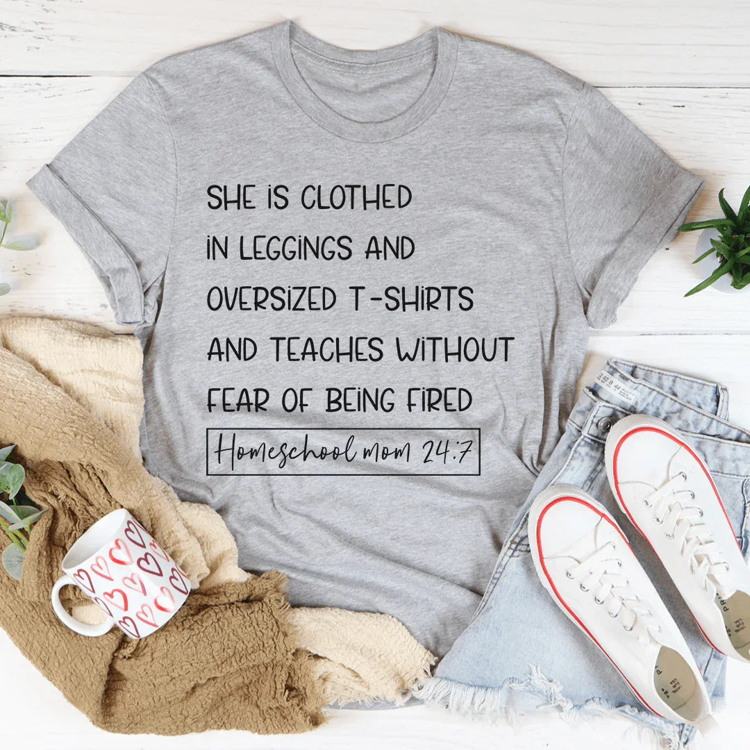 Homeschool Mama Everyday Graphic T-Shirt – "Homeschool Mom 24/7"