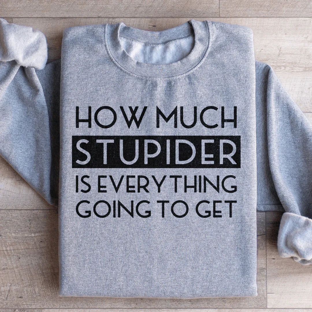 How Much Stupider Is Everything Going To Get Sweatshirt