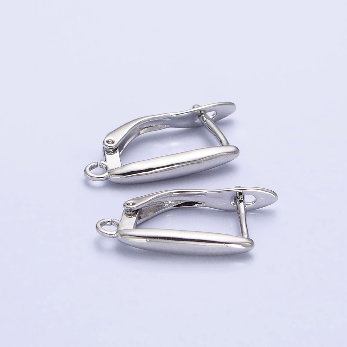 Huggie Hoop One-Touch Hoop Earring Findings in 18K Gold Plating, Earring Hoop with Open Link Ring Z-165 Z-166