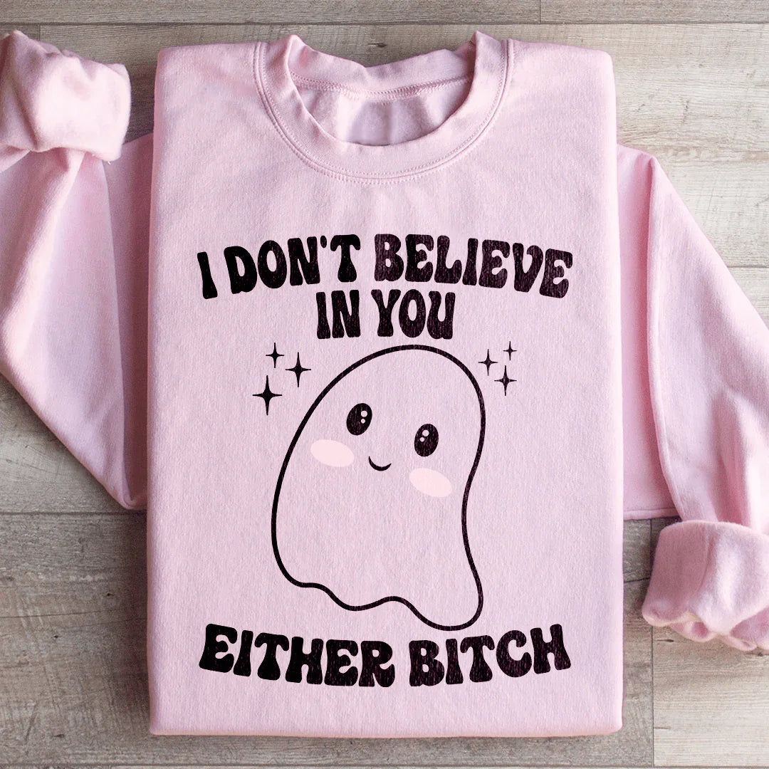 Spooky Season Ghost Graphic Fleece Pullover – \"I Don&