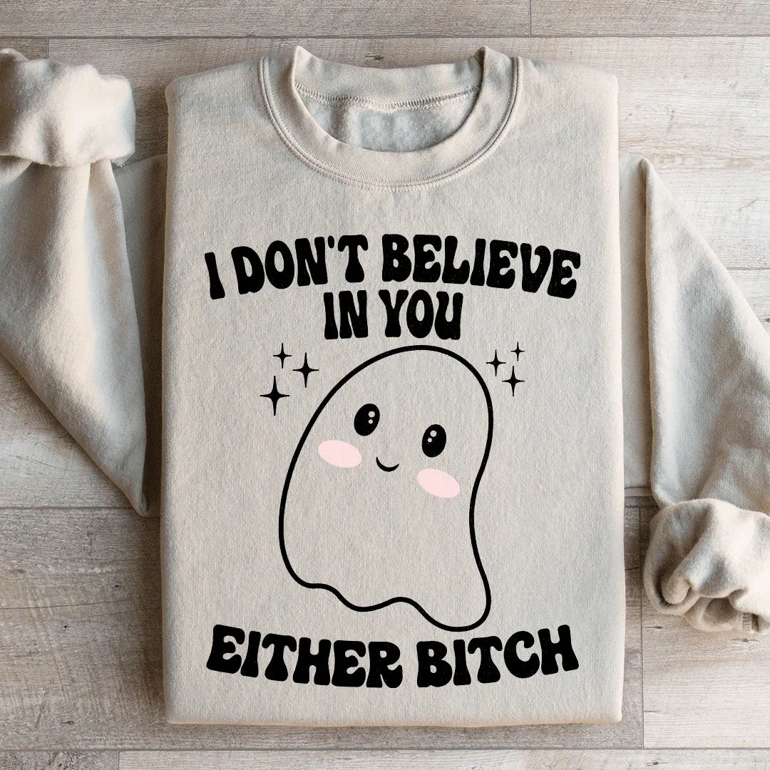 Spooky Season Ghost Graphic Fleece Pullover – \"I Don&