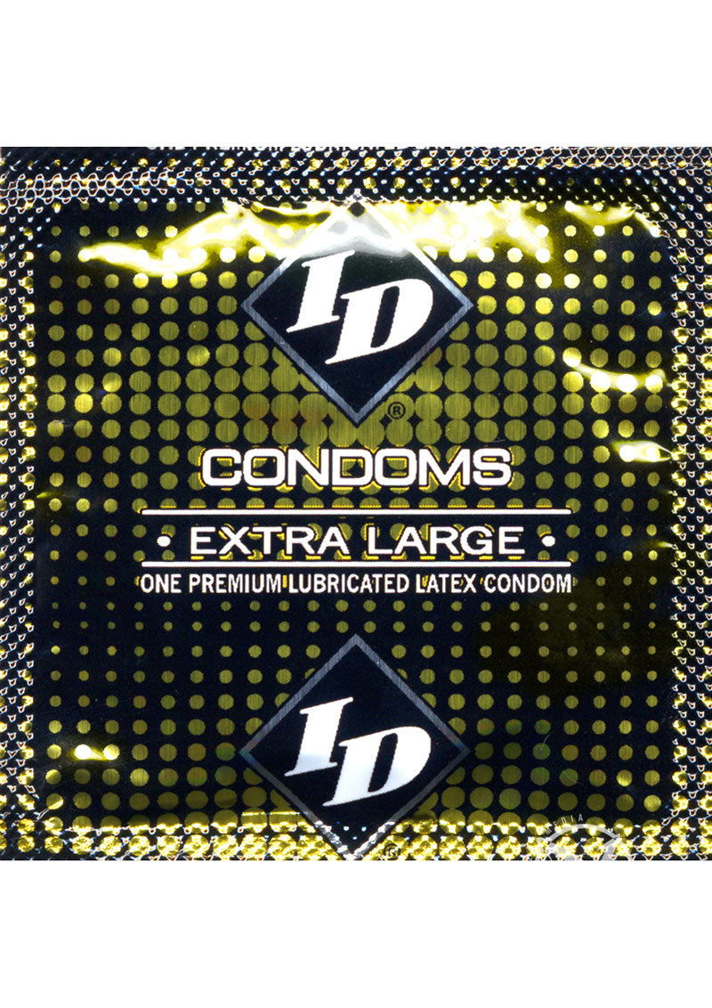 ID Extra Large Lubricated Latex Condoms 3 Pack