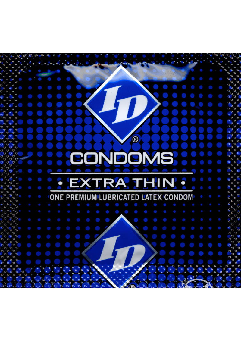 ID Extra Thin Lubricated Latex Condoms 3 Pack