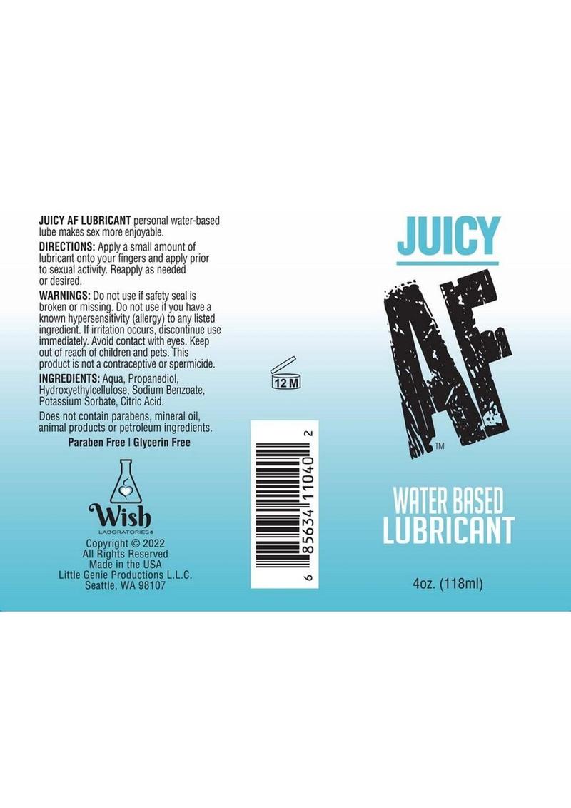 Juicy AF Water Based Personal Lubricant
