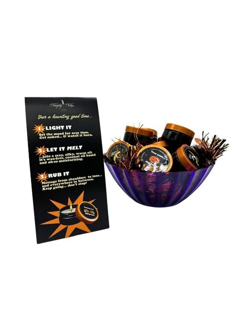 Naughty Notes Halloween Massage Candle Display