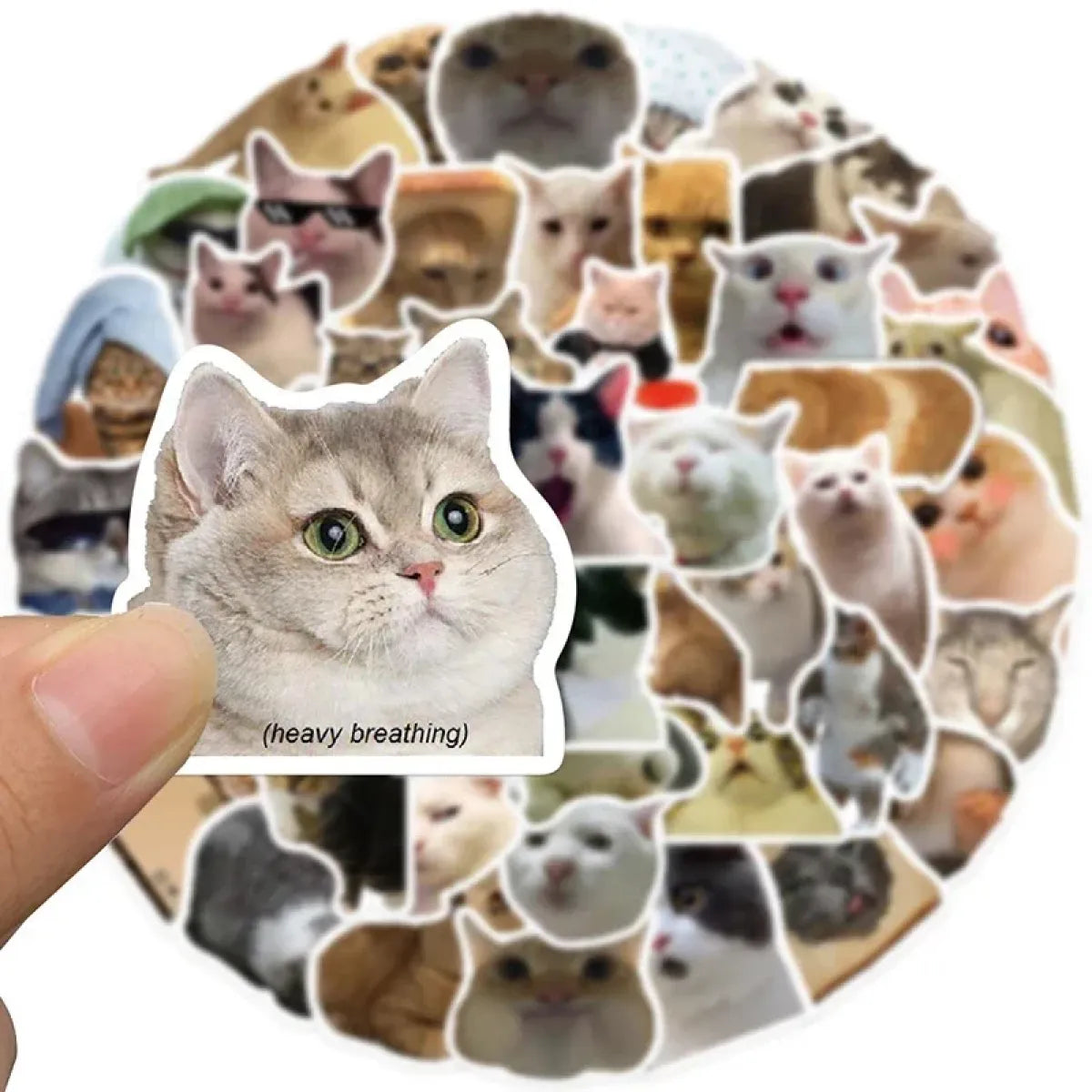 Kawaii Cat Mood Stickers - Aesthetic Decor for DIY & More