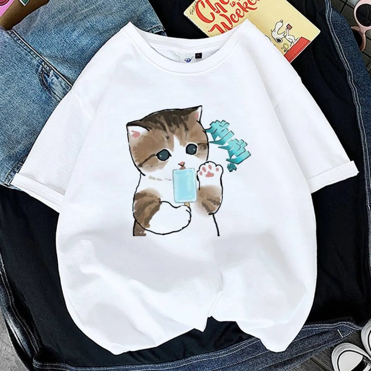 Kawaii Cat Graphic Tees