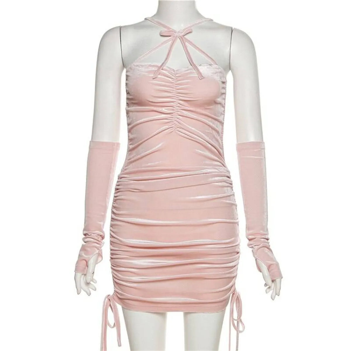 Kawaii Drawstring Mini Dress