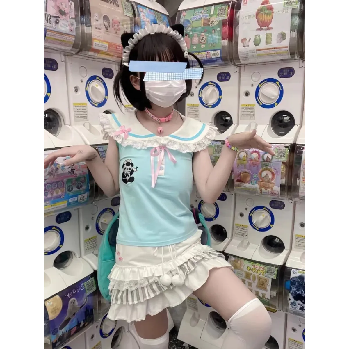 Kawaii Lace Patchwork T-Shirt