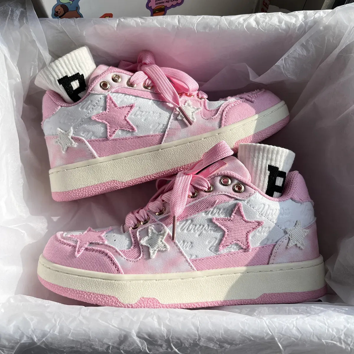 Kawaii Pink Casual Sneakers