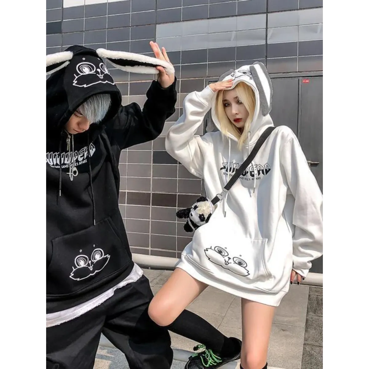 Kawaii Rabbit Ears Oversized Hoodie