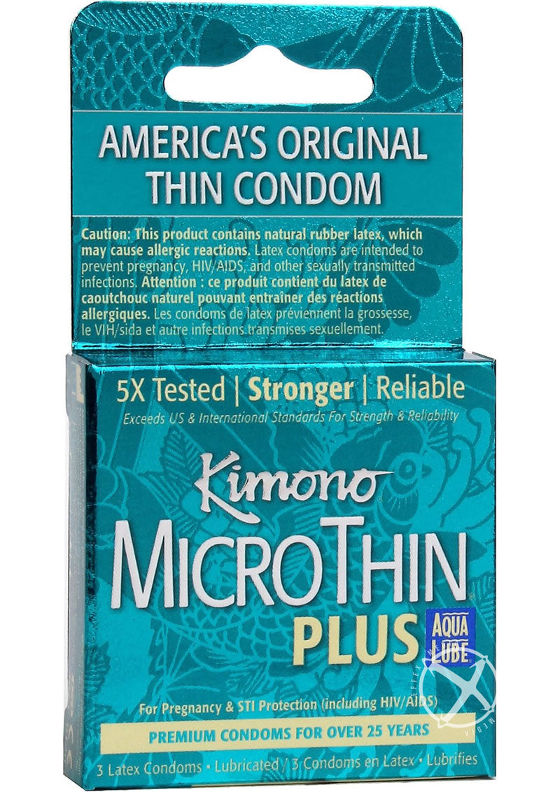 Kimono MicroThin Plus Aqua Lube Condoms
