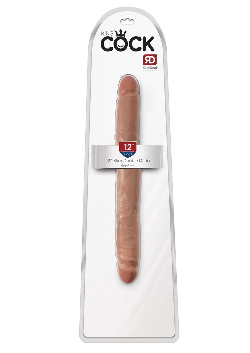 King Cock 12 Inch Slim Double Dildo Flexible Realistic Design