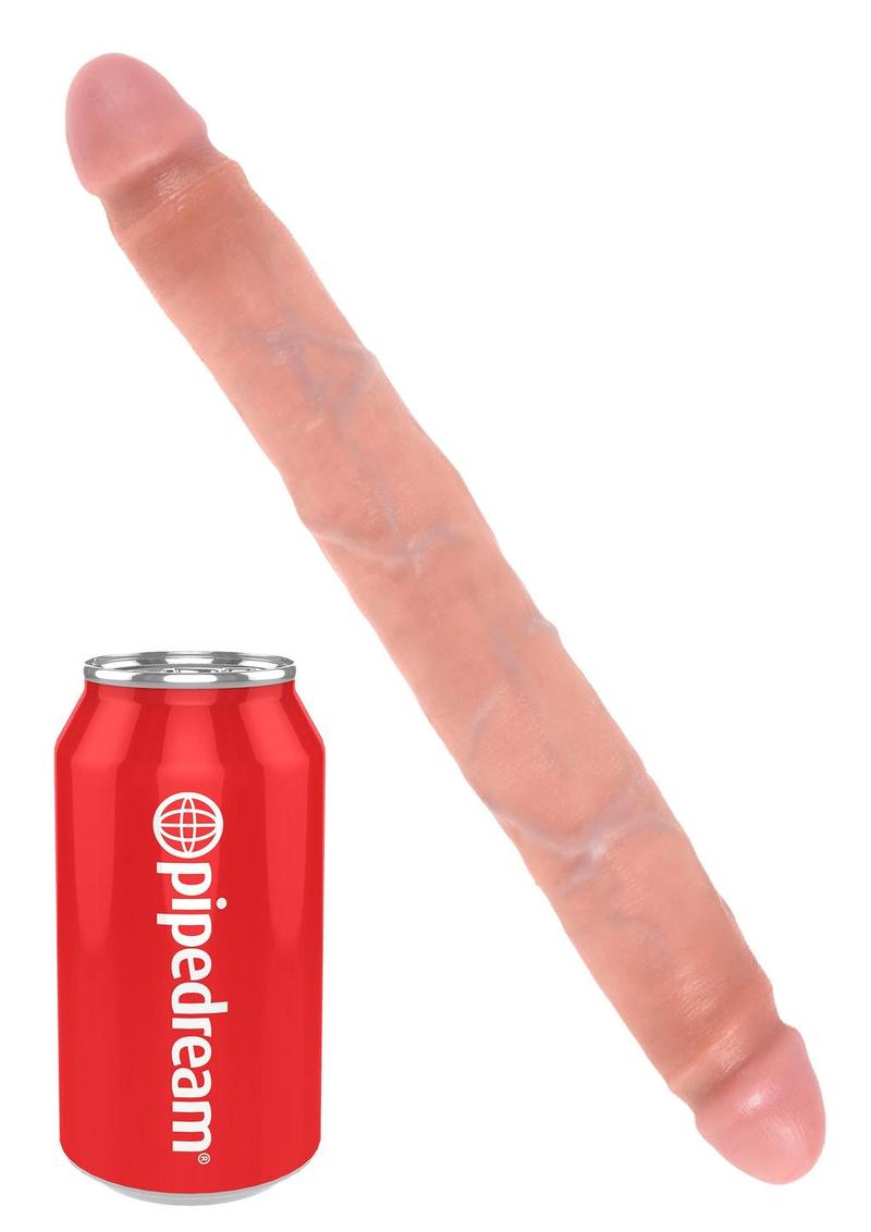 King Cock 12 Inch Slim Double Dildo Flexible Realistic Design