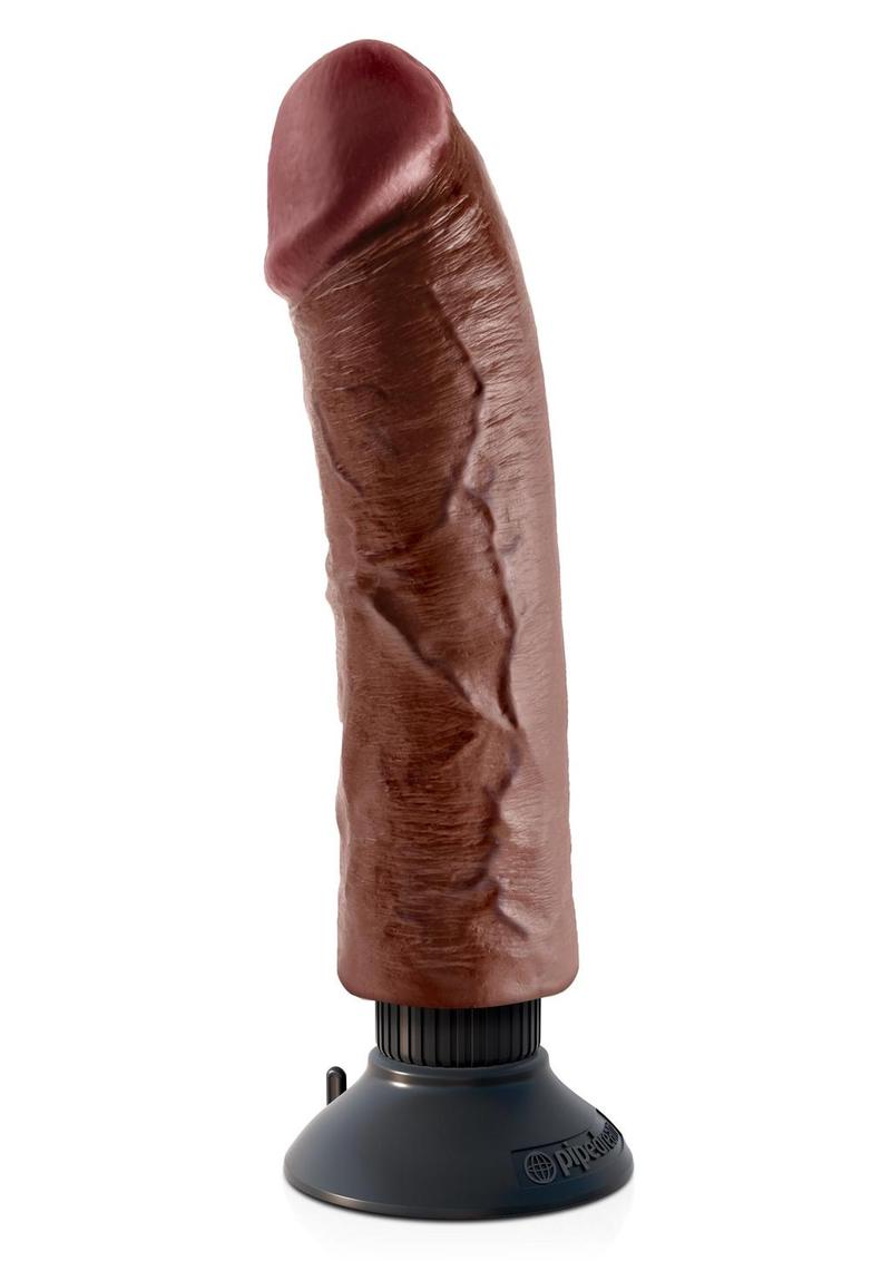 King Cock Vibrating Dildo with Suction Base RealDeal Lifelike Skin