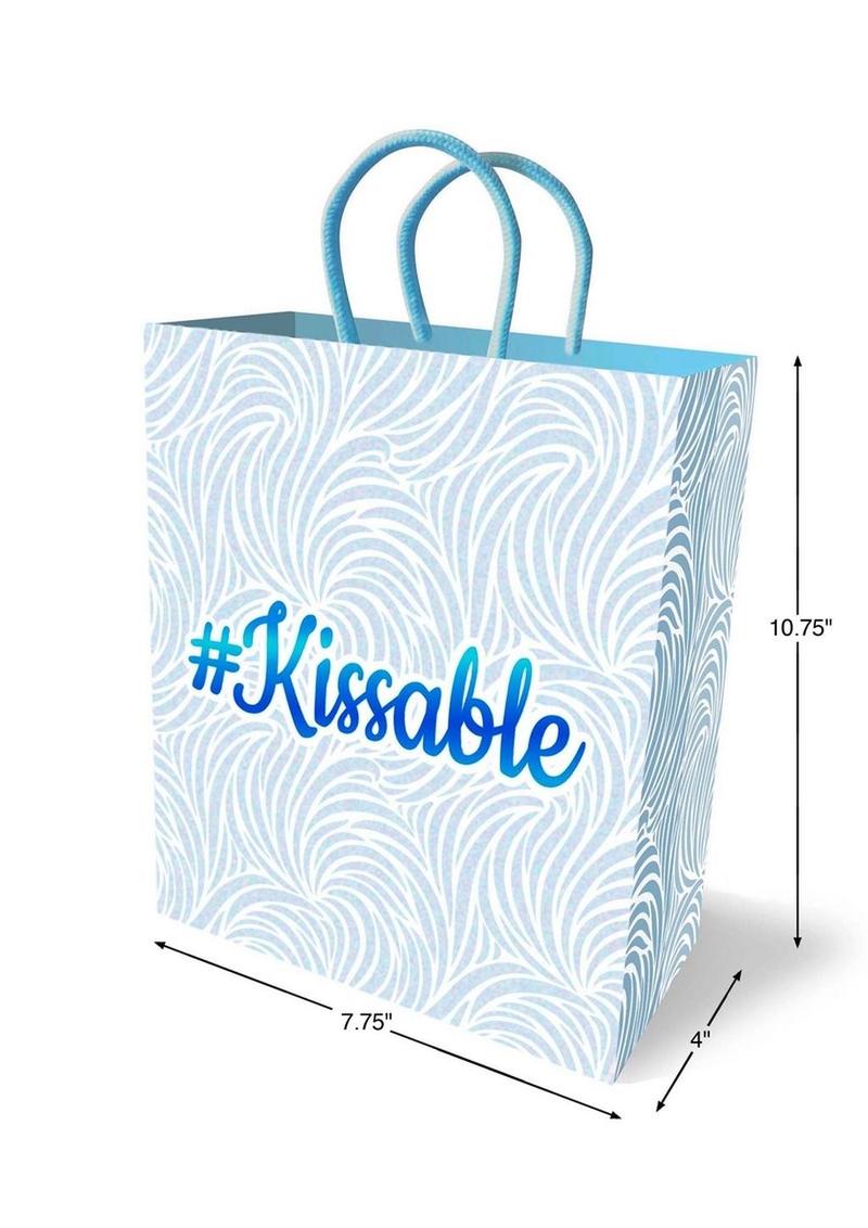 Kissable Gift Bag Blue Swirl Design with