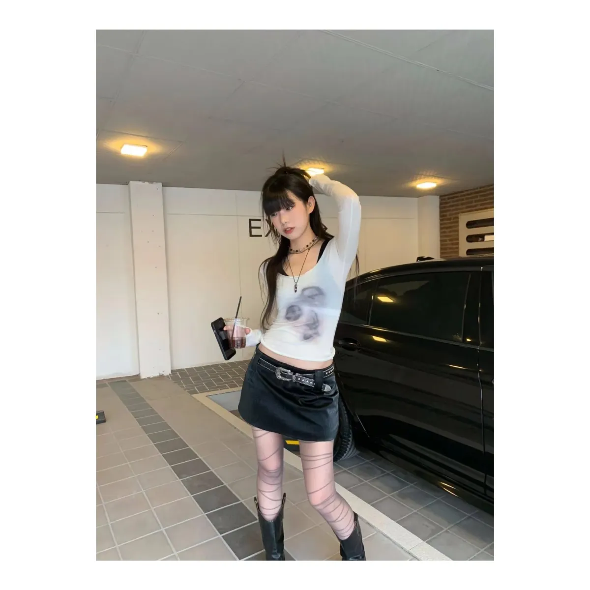 Korean Fairycore See-through Crop Top