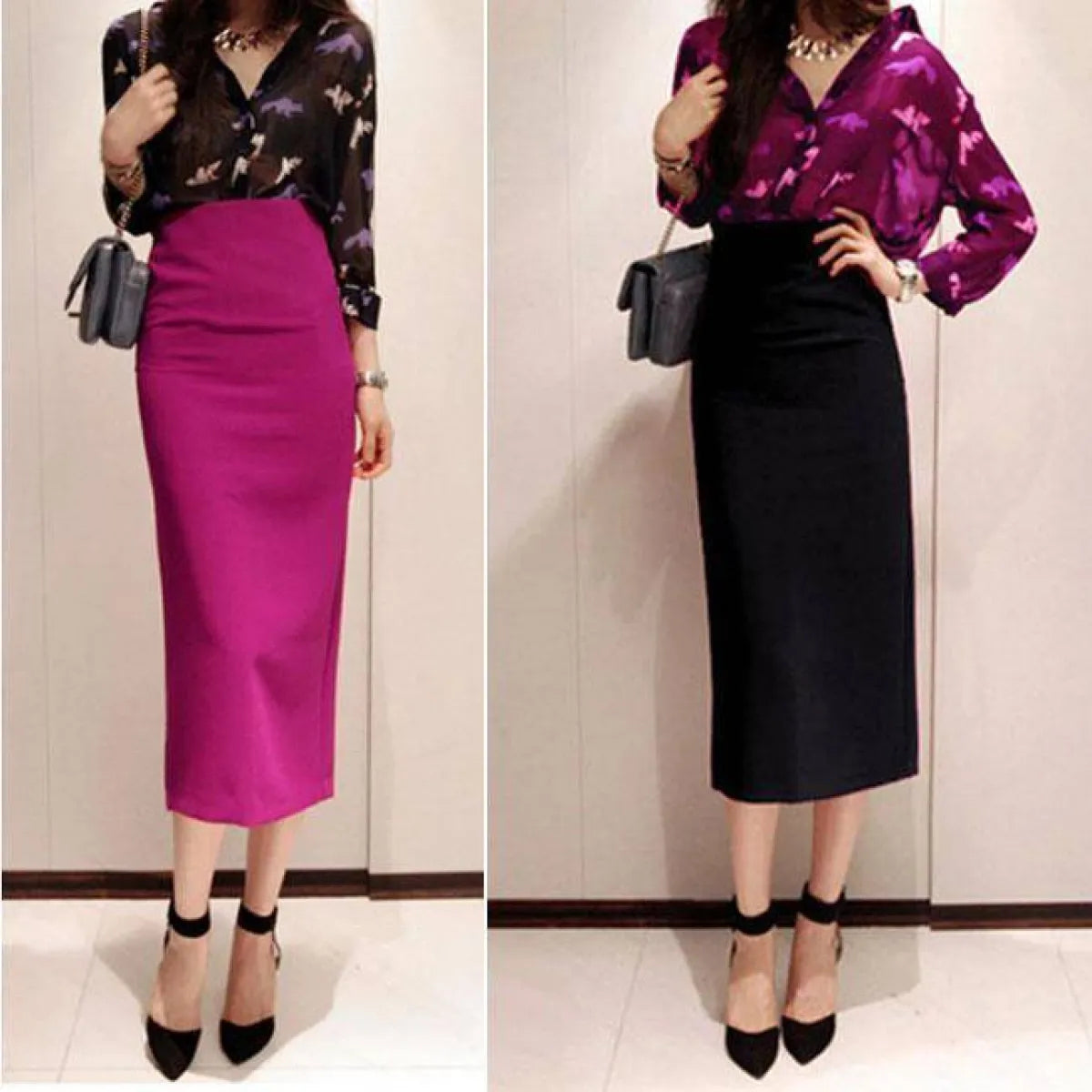Korean Slim Stretch Pencil Skirts