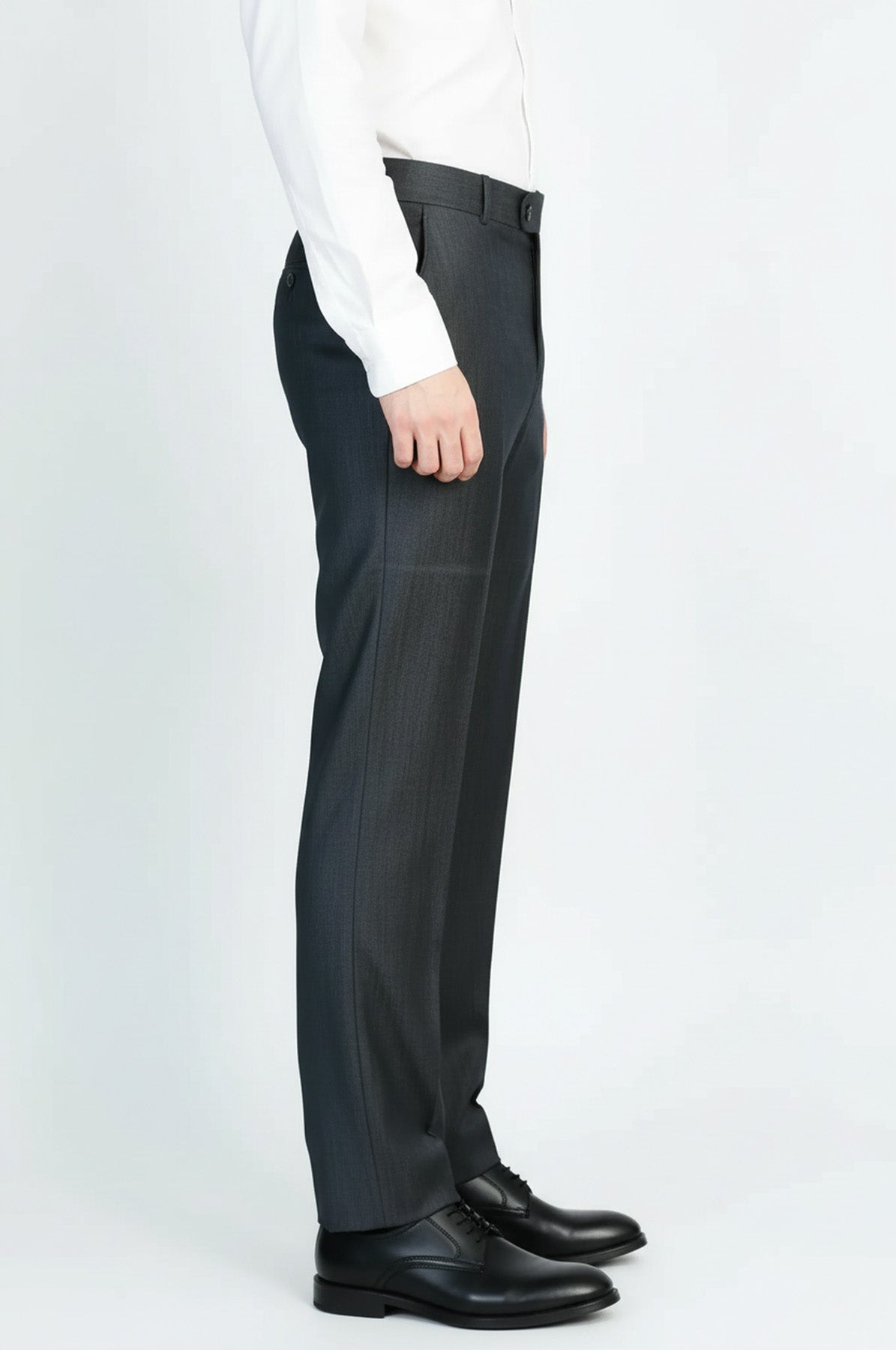 Anthracite Slim Fit Classic Cut Dress Trousers – Wessi