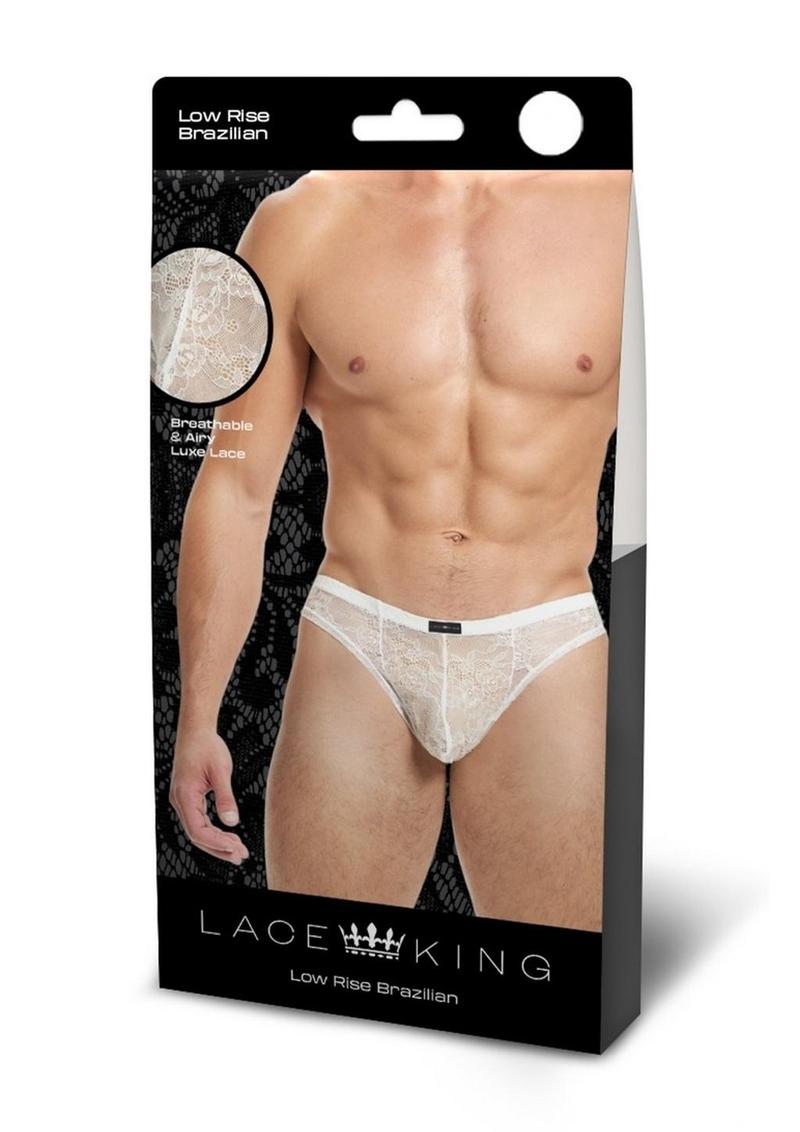 Lace King Low Rise Brazilian Lace Thong