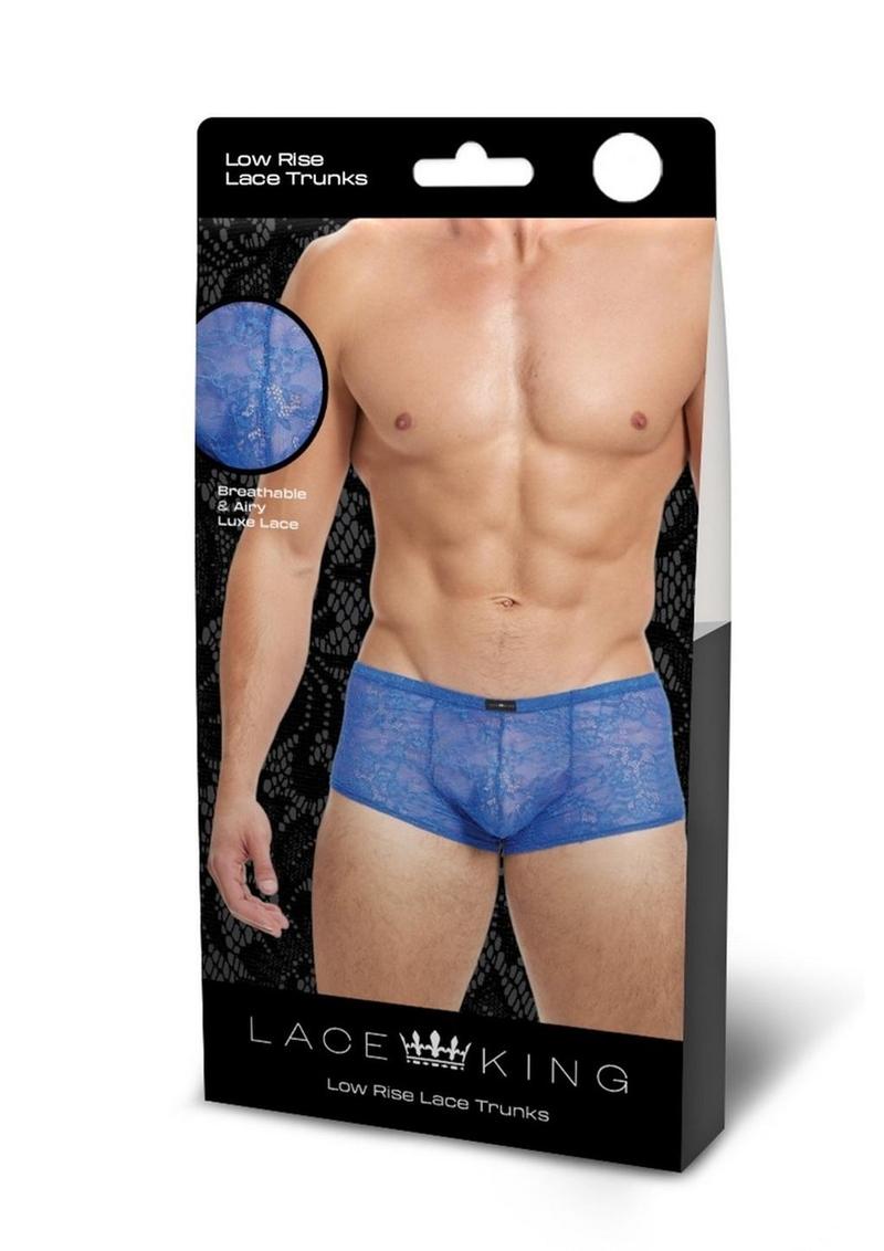 Lace King Low Rise Lace Trunks for Men Sheer Breathable Men’s Underwear