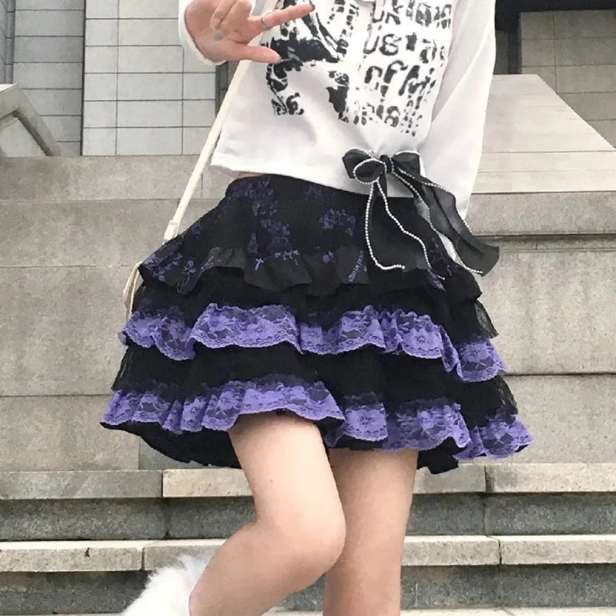 Lace Layered Skirt – Harajuku Punk Lolita Mini